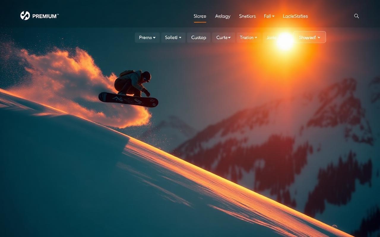 Anteprima sito VERTEX Snow — Snowboard Premium