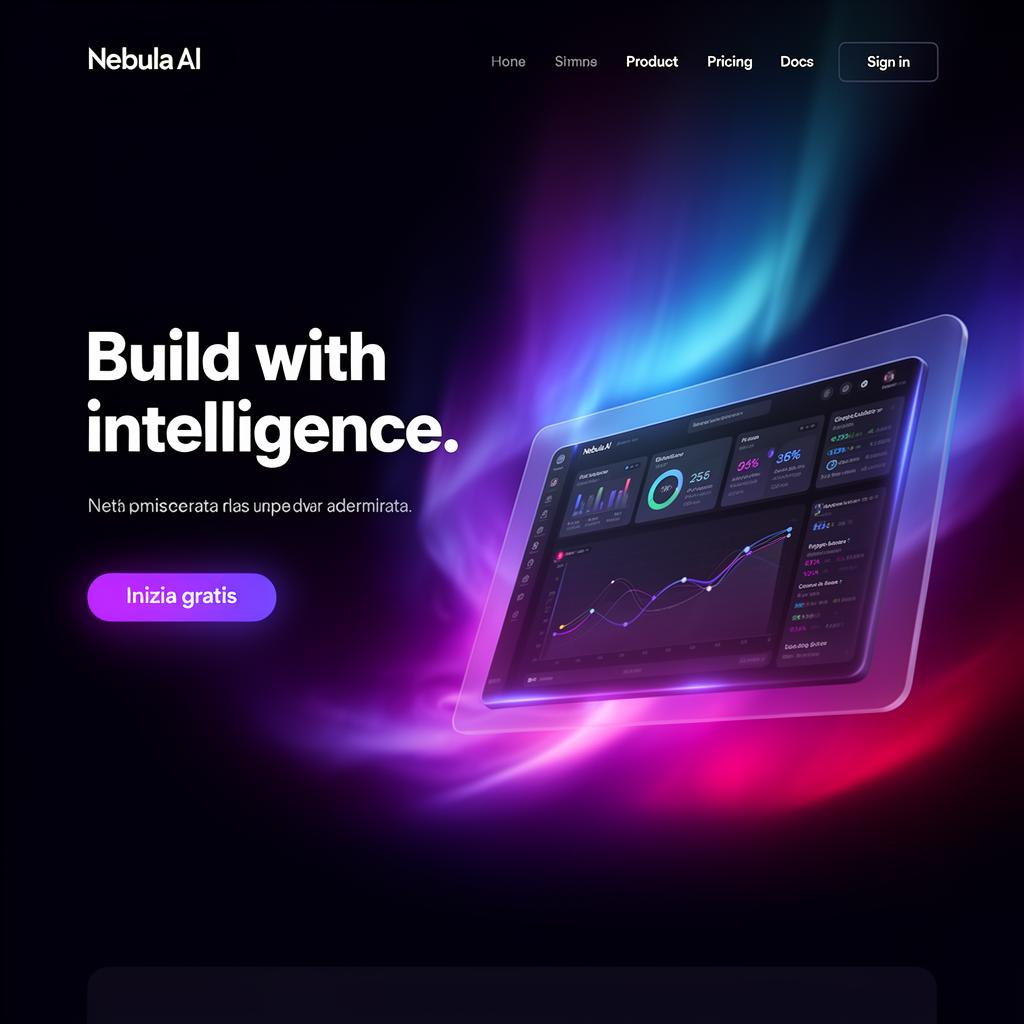 Anteprima sito Nebula AI — AI / SaaS